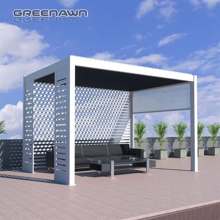 Freestanding Gazebo Metal Pergola With Roof And Sides